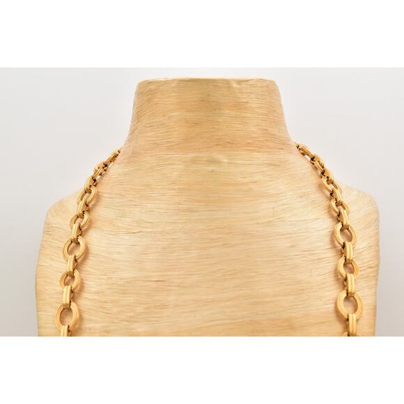 Monet for YSL Vintage Cabochon Necklace Purple Fuchsia Chunky Signed 1980s BinK - Picture 15 of 16